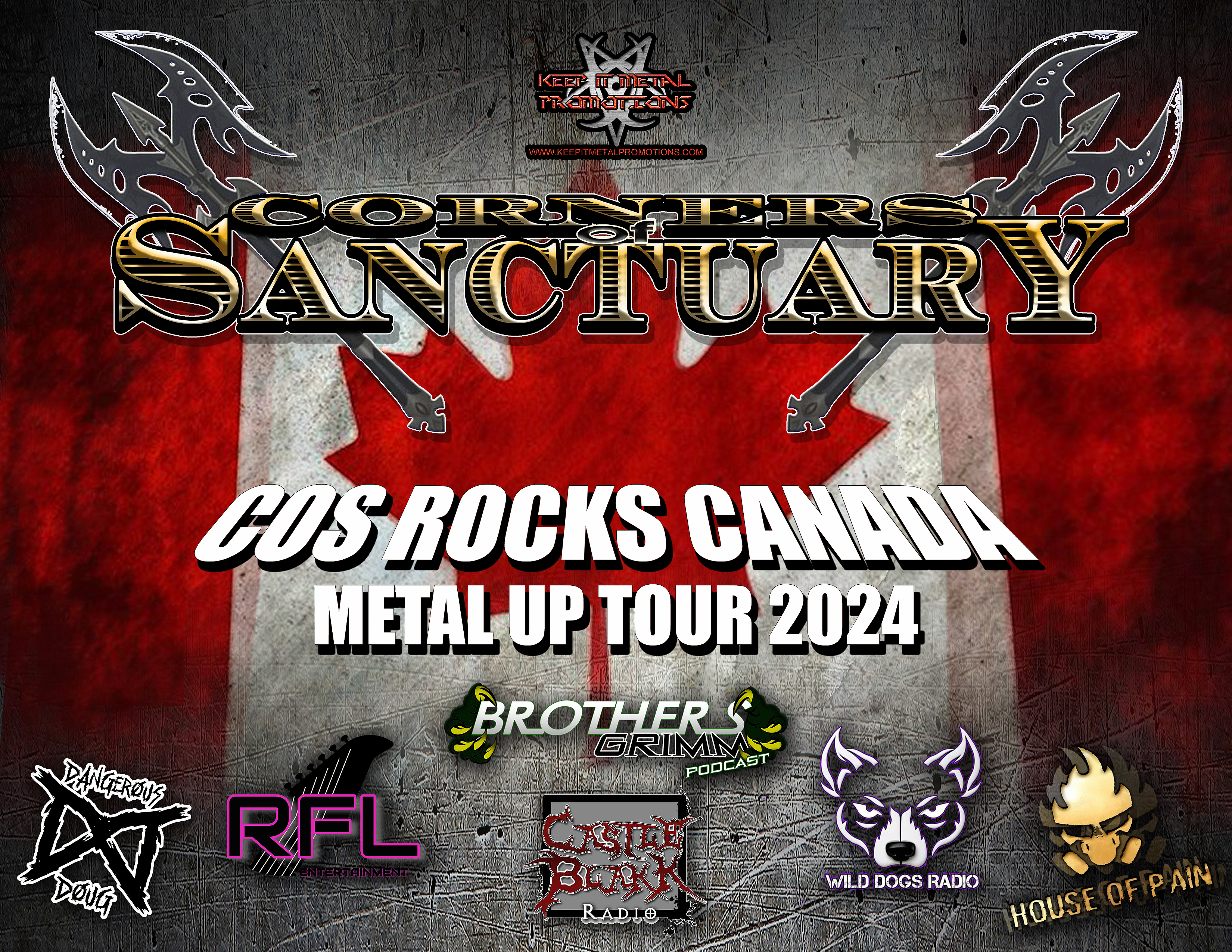 COS Rocks Canada Tour Tee  Design 2024